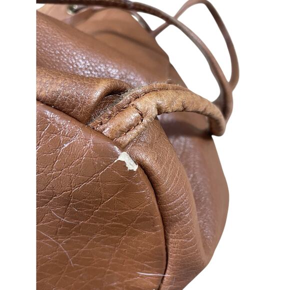 The Sam Camino Leather Boho Backpack Cognac Color Boho Hippie 90s Style - Picture 10 of 10